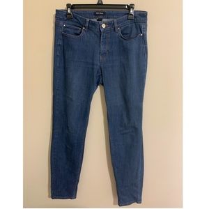 Dark wash skinny jeans. WHBM. Size 10.